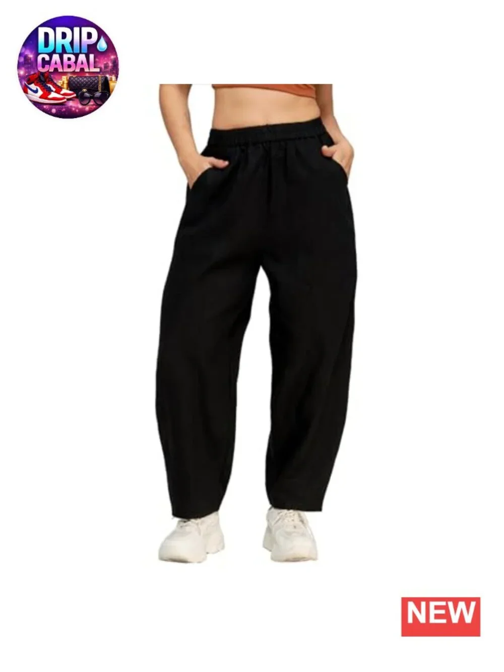 Wide Leg Linen Trousers with Pockets Casual Loose Fit